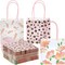 Mini Floral & Animal Gift Bags with Handles (12-Pack) – Pink Party Favor Bags, 5 x 5 x 3 In, Cute & Elegant Mini Bags for Jewelry, Candy, Weddings & Showers (Gold,Pink)